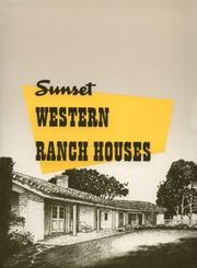 Cover of: Sunset western ranch houses