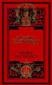 Cover of: David Elginbrod by George MacDonald