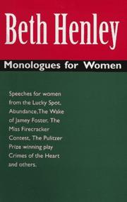 Cover of: Monologues for women