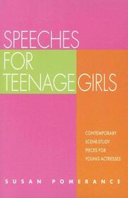 Cover of: Speeches for Teenage Girls by Susan Pomerance