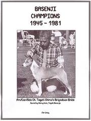 Cover of: Basenji champions, 1945-1981 by Jan Linzy