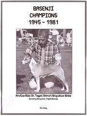 Cover of: Basenji champions, 1945-1981