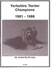 Cover of: Yorkshire Terrrier Champions, 1981-1986
