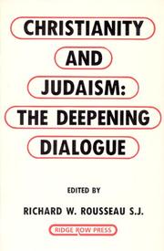 Cover of: Christianity and Judaism: The Deepening Dialogue