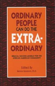 Cover of: Ordinary people can do the extraordinary: Bibical success models for the African American community