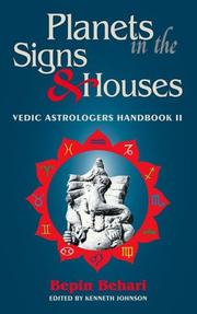 Cover of: Planets in the Signs and Houses: Vedic Astrologer's Handbook Vol. II (Vedic Astrologer's Handbook)