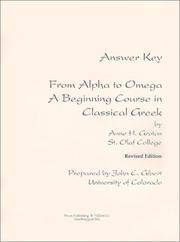 Cover of: Answer Key from Alpha to Omega by Anne H. Groton, John C. L. Gibson