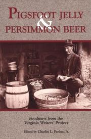 Front cover of Pigsfoot jelly & persimmon beer by Unknown