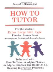 Cover of: How To Tutor Extra Large Size Type Student Lesson book