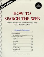 Cover of: How to Search the Web by Robert S. Want, Robert S. Want