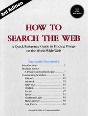 Cover of: How to search the Web by Robert S. Want