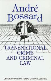 Cover of: Transnational crime and criminal law