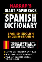 Cover of: Diccionario español/inglés - inglés/español: Harrap's Giant Paperback Spanish Dictionary