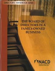 The Board of Directors in a Family-Owned Business by Ronald I. Zall