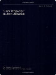 Cover of: A new perspective on asset allocation