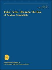 Cover of: Initial public offerings by Joseph Y. Lim