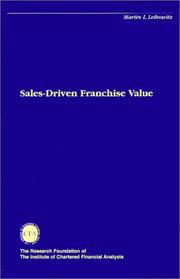 Cover of: Sales Driven Franchise Value