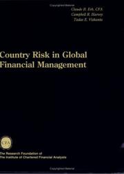 Cover of: Country risk in global financial management