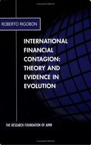 Cover of: International financial contagion: theory and evidence in evolution