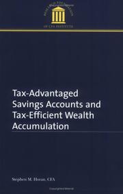 Cover of: Tax-Advantaged Savings Accounts and Tax-Efficient Wealth Accumulation