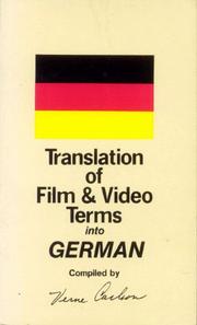 Cover of: Translation of film/video terms into German
