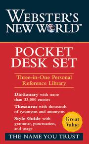 Cover of: Webster's New Worldo Pocket Desk Set (Webster's New World)