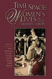 Cover of: Time, Space, and Women's Lives in Early Modern Europe (Sixteenth Century Essays and Studies)
