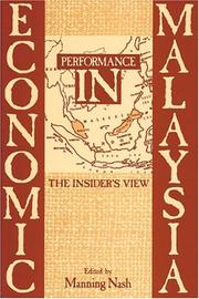 Economic Performance in Malaysia by Manning Nash