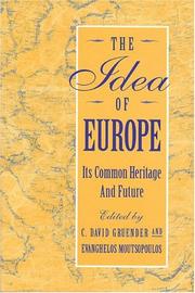 Cover of: Idea of Europe by 