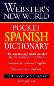 Cover of: Diccionario español/inglés - inglés/español: Webster's New World Pocket Spanish