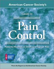 Cover of: American Cancer Society's Guide to Pain Control by American Cancer Society