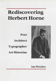 Cover of: Rediscovering Herbert Horne: poet, architect, typographer, art historian