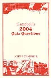 Cover of: Campbell's 2004 Quiz Questions