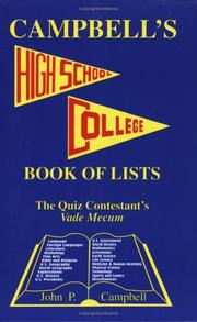 Cover of: Campbell's High School/College Book of Lists
