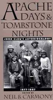 Cover of: Apache Days and Tombstone Nights by John Clum