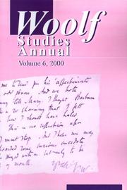 Cover of: Woolf Studies Annual: 2000 (Woolf Studies Annual)