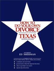 Cover of: How to do your own divorce in Texas