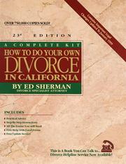 Cover of: How to Do Your Own Divorce in California by Ed Sherman