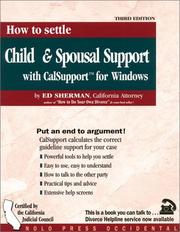 Cover of: How to settle child & spousal support: with CalSupport for Windows