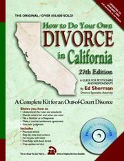 Cover of: How to Do Your Own Divorce in California  by Ed Sherman