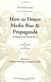 Cover of: The Thinkers Guide for Conscientious Citizens to Detect Media Bias by Na