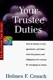 Your trustee duties by Holmes F. Crouch