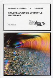Failure Analysis of Brittle Materials by V. D. Frechette