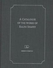 Cover of: A catalogue of the works of Ralph Shapey