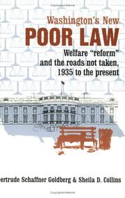 Cover of: Washington's New Poor Law: Welfare Reform and the Roads Not Taken, 1935 to the Present