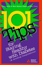 Cover of: 101 Tips for Staying Healthy With Diabetes (& Avoiding Complications) by 