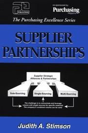 Cover of: Supplier partnerships