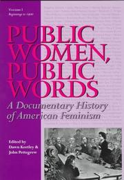 Cover of: Public Women, Public Words by Dawn Keetley