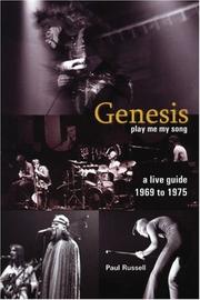 Cover of: Genesis-A Live Guide 1969-1975: Play Me My Song