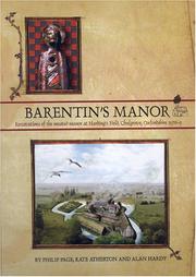 Cover of: Barentin's Manor: Excavations of the Moated Manor at Hardings Field, Chalgrove, Oxfordshire 1976-79 (Thames Valley Landscapes Monograph)